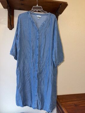 Shirt Dress soft lyocell modest dress by Christopher & Banks
